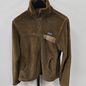 Patagonia Brown Fleece Zip-Up Hoodie
